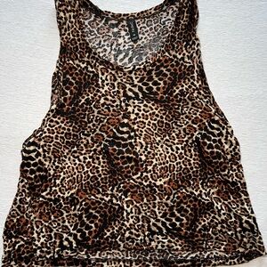 Y2K Leopard Print Sleeveless Top